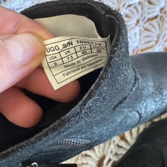 UGG Black Wedge Boots - Picture 8 of 8